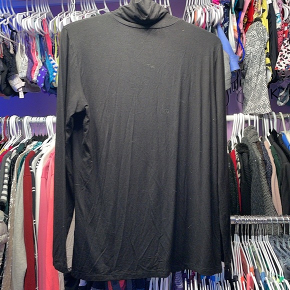 PicaDilly Black long sleeve turtle neck shirt tshirt thin sweater size medium - Picture 7 of 7